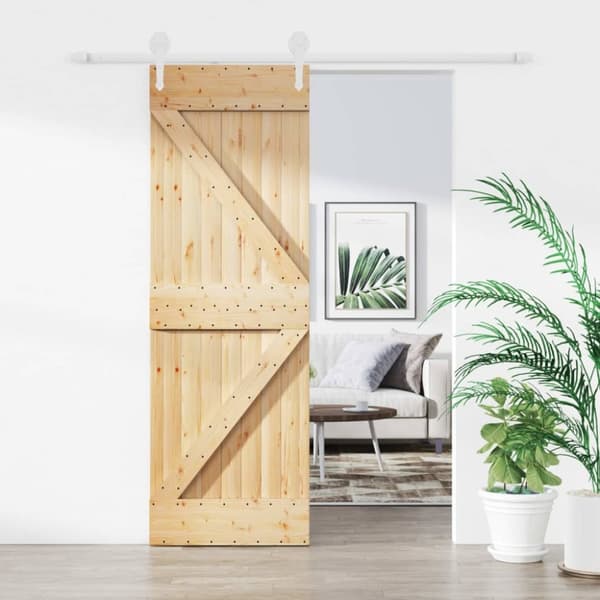 vidaXL Skyvedør med monteringstilbehør 70x210 cm heltre furu