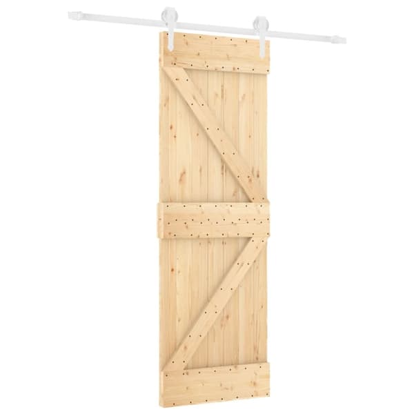 vidaXL Skyvedør med monteringstilbehør 70x210 cm heltre furu