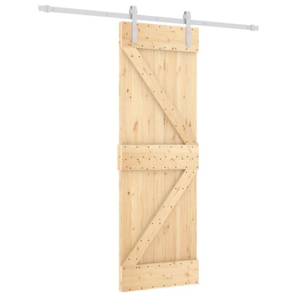 vidaXL Skyvedør med monteringstilbehør 70x210 cm heltre furu