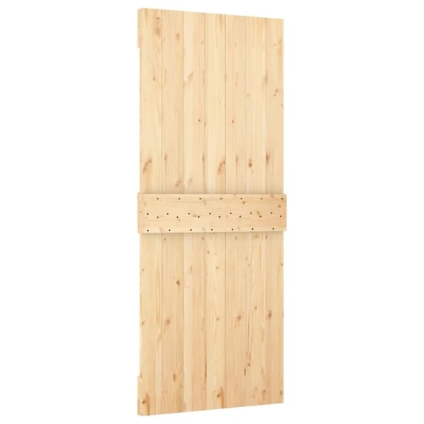 vidaXL skydedør med monteringssæt 85x210 cm massivt fyrretræ