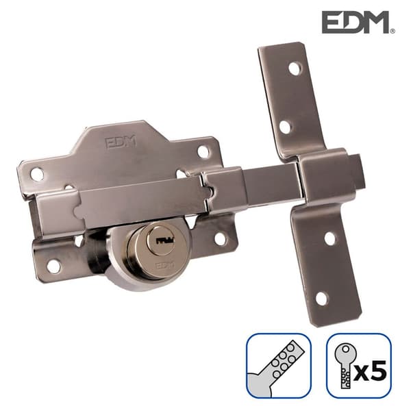 Edm Pultti 83x173 Mm With 5 Keys Hopeinen
