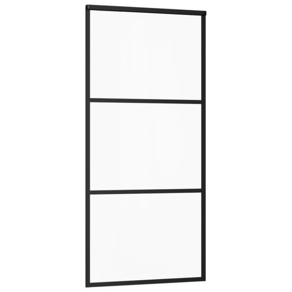 Liukuovi asennustarvikkeilla ESG lasi ja alumiini 90x205 cm