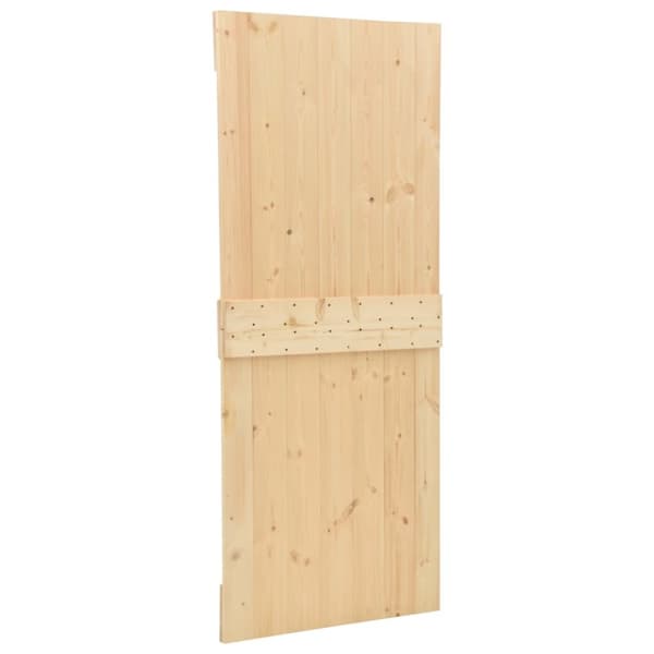 skydedør med monteringssæt 100x210 cm massivt fyrretræ