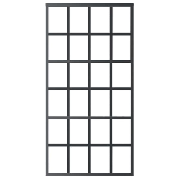 Liukuovi asennustarvikkeilla ESG lasi ja alumiini 102x205 cm