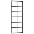 Miniatyrbillede 3 af 10: skydedør m. monteringssæt 76x205 cm sikkerhedsglas og aluminium