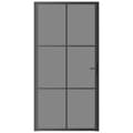Miniatyrbillede 3 af 7: dør 102,5x201,5 cm sikkerhedsglas og aluminium sort