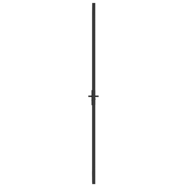 dør 102,5x201,5 cm sikkerhedsglas og aluminium sort