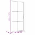 Miniatyrbillede 7 af 7: dør 102,5x201,5 cm sikkerhedsglas og aluminium sort
