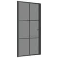 Miniatyrbillede 2 af 7: dør 102,5x201,5 cm sikkerhedsglas og aluminium sort