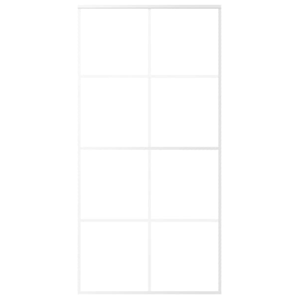 Liukuovi ESG-lasi ja alumiini 102,5x205 cm valkoinen