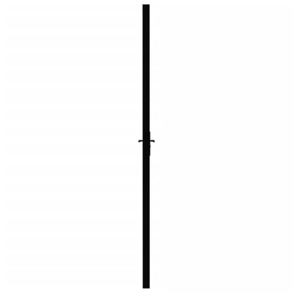 indvendig dør 102,5x201,5 cm sikkerhedsglas og aluminium sort