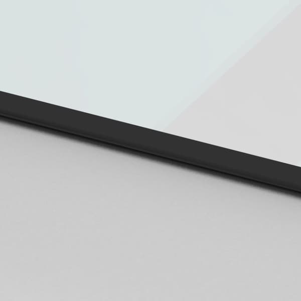 skydedør 76x205 cm hærdet glas og aluminium sort