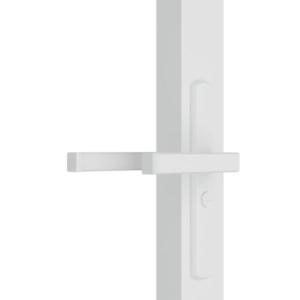 dør 76x201,5 cm sikkerhedsglas og aluminium hvid