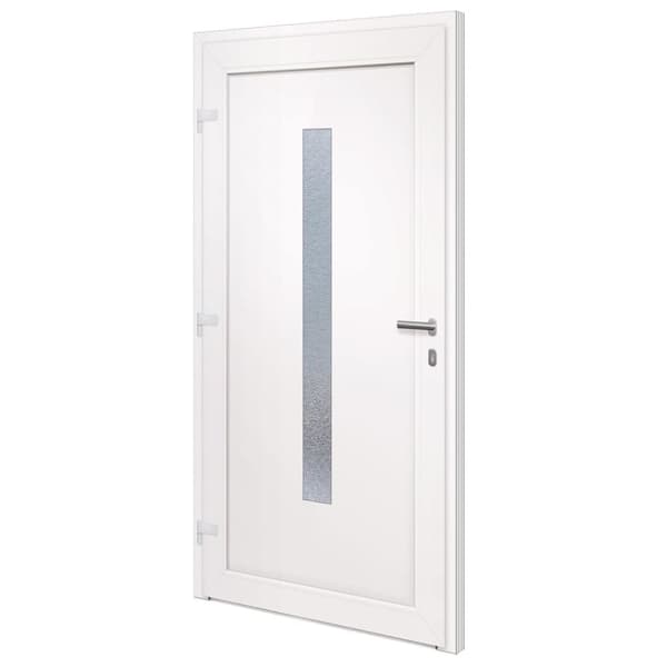 hoveddør 98x200 cm PVC antracitgrå
