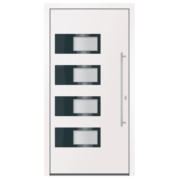 Ytterdörr vit 110x210 cm aluminium och PVC