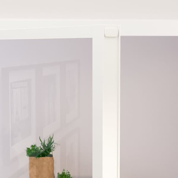 dør 93x201,5 cm hærdet glas og aluminium hvid