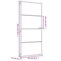 Miniatyrbillede 9 af 9: indvendig dør 93x201,5 cm hærdet glas og aluminium guldfarvet