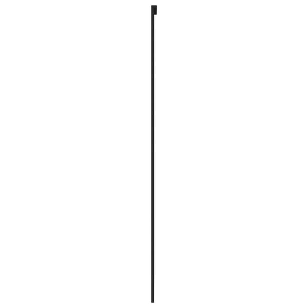 skydedør 76x205 cm hærdet glas og aluminium sort