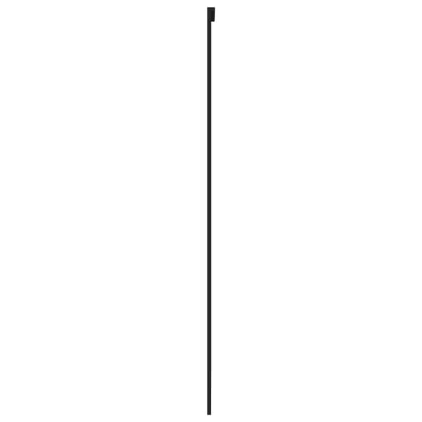 skydedør 90x205 cm hærdet glas og aluminium sort