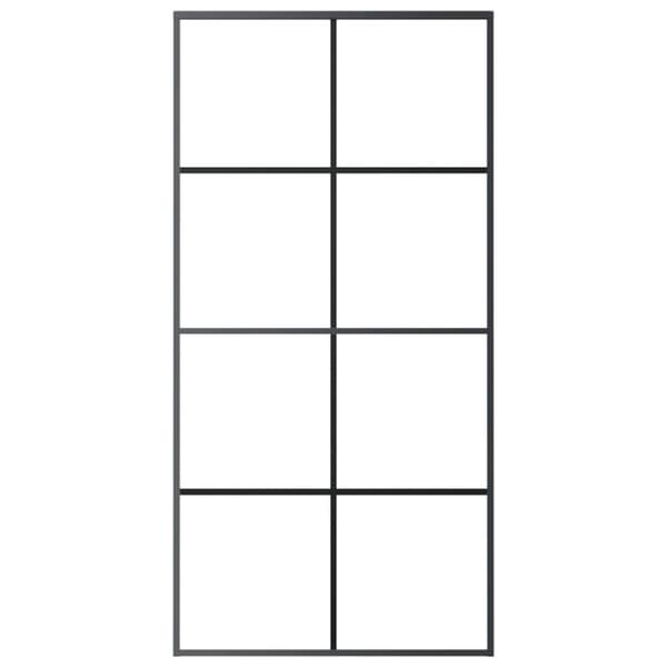 Liukuovi asennustarvikkeilla 102,5x205 cm ESG lasi ja alumiini