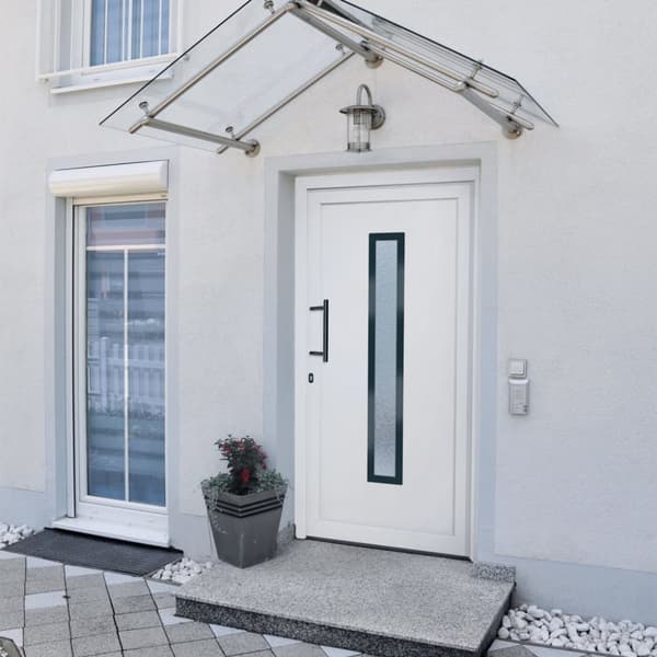 hoveddør 108x200 cm PVC hvid
