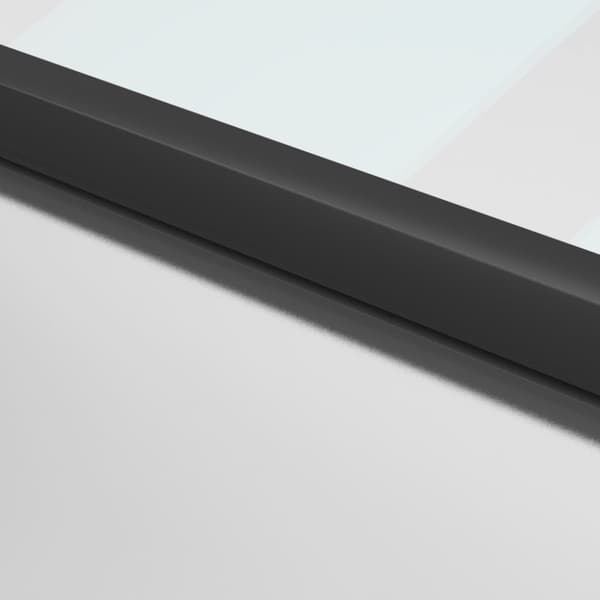 dør 102,5x201,5 cm hærdet glas og aluminium sort