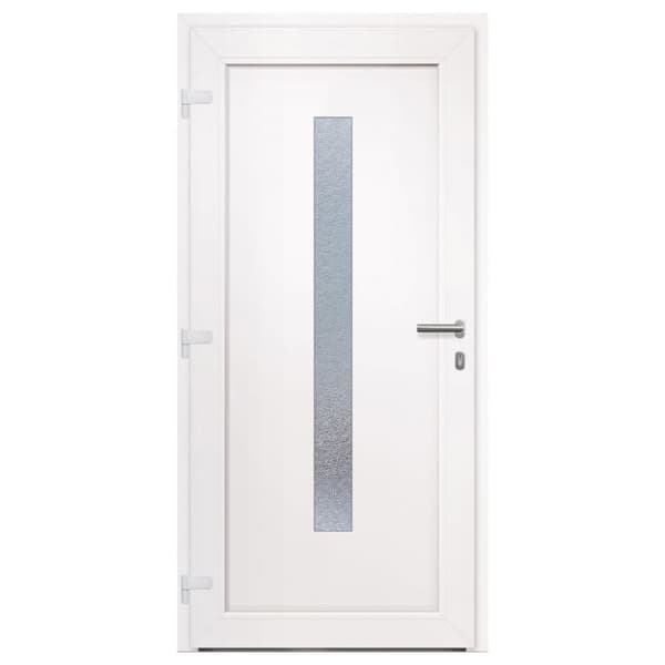 hoveddør 98x208 cm PVC antracitgrå