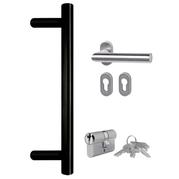 Ytterdörr antracit 98x200 cm PVC