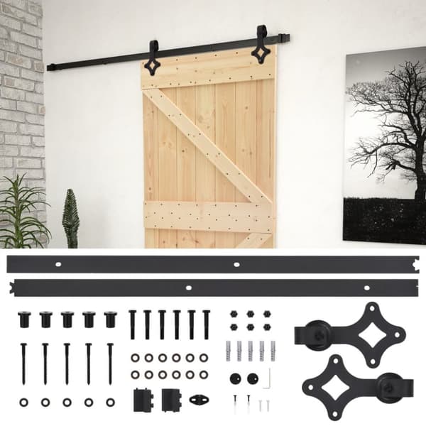 vidaXL skydedør med monteringssæt 80x210 cm massivt fyrretræ -  Døre