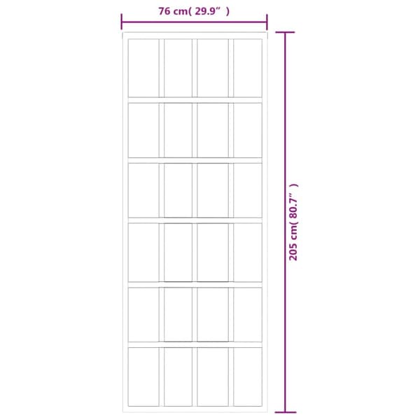 vidaXL skydedør sikkerhedsglas og aluminium 76x205 cm sort - Døre