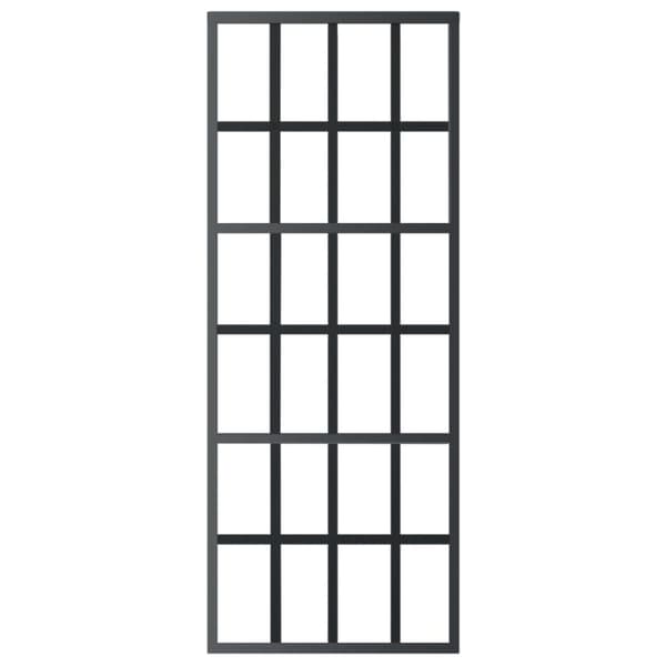 vidaXL skydedør m. monteringssæt 76x205 cm sikkerhedsglas og aluminium - Døre