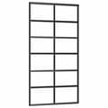 Miniatyrbillede 4 af 11: vidaXL skydedør m. monteringssæt 102x205 cm sikkerhedsglas og aluminium -  Døre