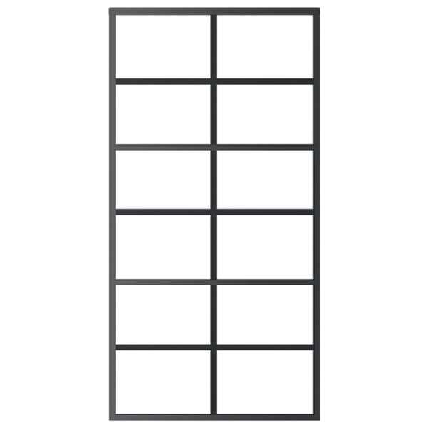vidaXL skydedør m. monteringssæt 102x205 cm sikkerhedsglas og aluminium -  Døre