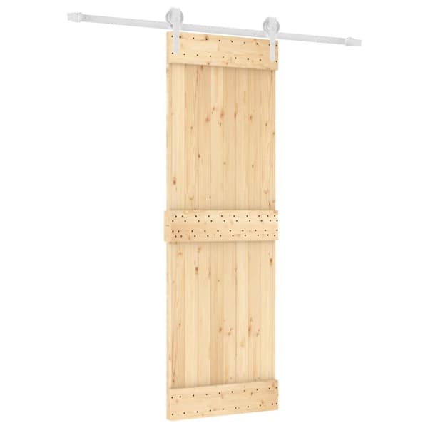 vidaXL skydedør med monteringssæt 70x210 cm massivt fyrretræ - Døre