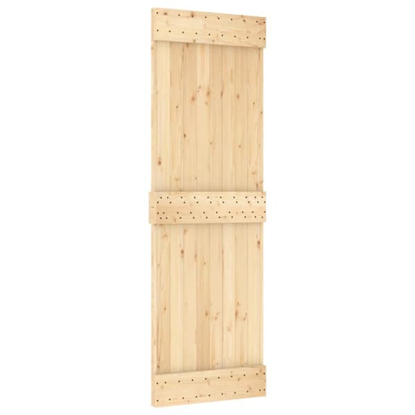vidaXL skydedør med monteringssæt 70x210 cm massivt fyrretræ - Døre