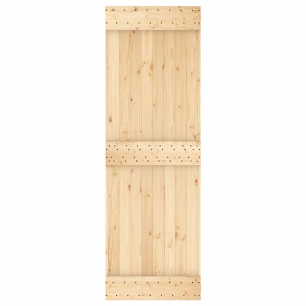 vidaXL skydedør med monteringssæt 70x210 cm massivt fyrretræ - Døre