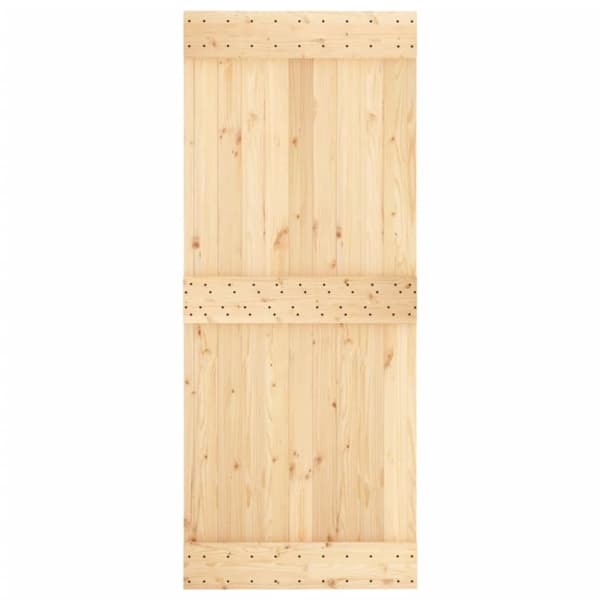 vidaXL skydedør med monteringssæt 85x210 cm massivt fyrretræ -  Døre