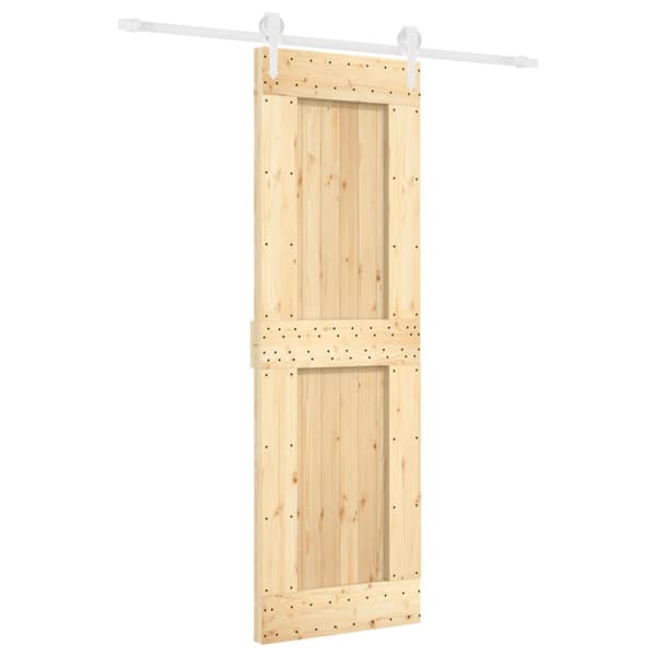 vidaXL skydedør med monteringssæt 70x210 cm massivt fyrretræ - Døre