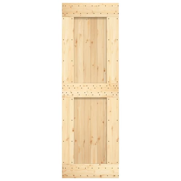 vidaXL skydedør med monteringssæt 70x210 cm massivt fyrretræ - Døre