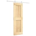 Miniatyrbillede 3 af 11: vidaXL skydedør med monteringssæt 70x210 cm massivt fyrretræ -  Døre