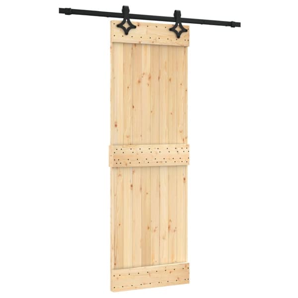 vidaXL skydedør med monteringssæt 70x210 cm massivt fyrretræ -  Døre