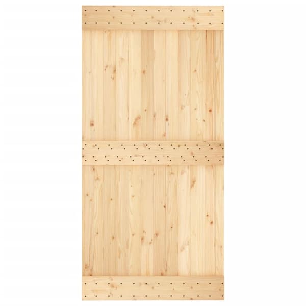 vidaXL skydedør med monteringssæt 100x210 cm massivt fyrretræ -  Døre