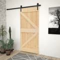 Miniatyrbillede 2 af 11: The Living Store skydedør med monteringssæt 80x210 cm massivt fyrretræ -  Døre