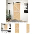 Miniatyrbillede 1 af 11: The Living Store skydedør med monteringssæt 80x210 cm massivt fyrretræ -  Døre