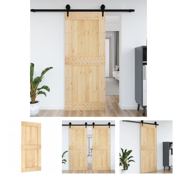The Living Store Dörr NARVIK 95x210 cm massiv furu -  Dörrar