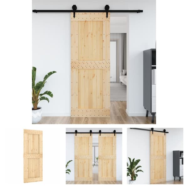 The Living Store dør NARVIK 85x210 cm massivt fyrretræ -  Døre