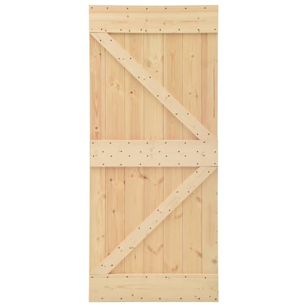 The Living Store dør 90x210 cm massivt fyrretræ - Døre