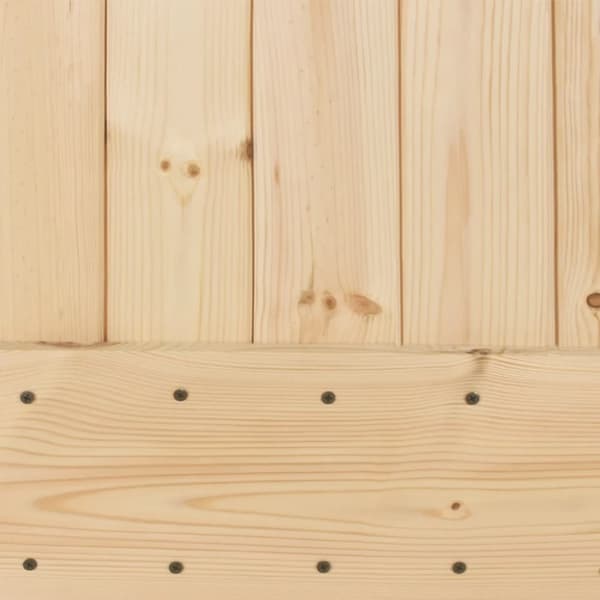 The Living Store skydedør med monteringssæt 85x210 cm massivt fyrretræ - Døre