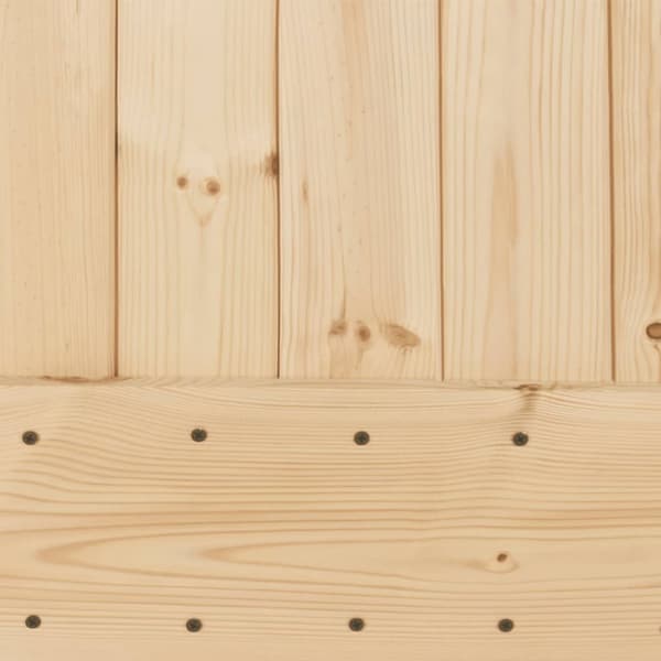 The Living Store skydedør med monteringssæt 70x210 cm massivt fyrretræ - Døre