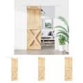 Miniatyrbillede 1 af 11: The Living Store skydedør med monteringssæt 70x210 cm massivt fyrretræ -  Døre